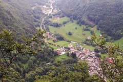 La valle vista dall'alto